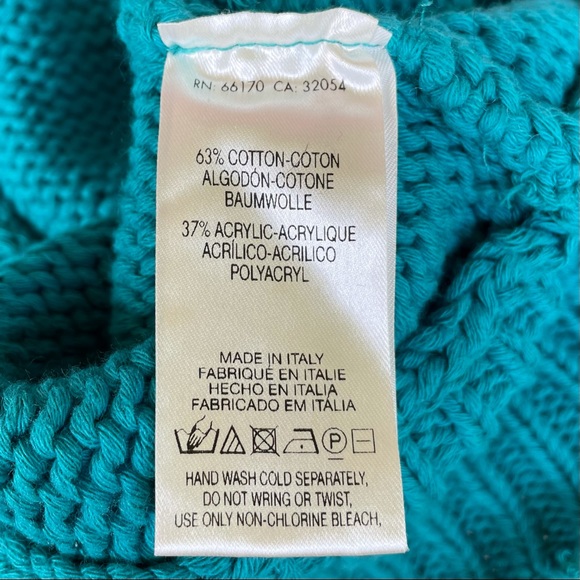 Moth Anthropologie Short Sleeved Teal Sweater - Picture 9 of 11